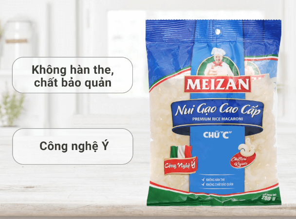 Nui gạo cao cấp chữ C Meizan gói 200g