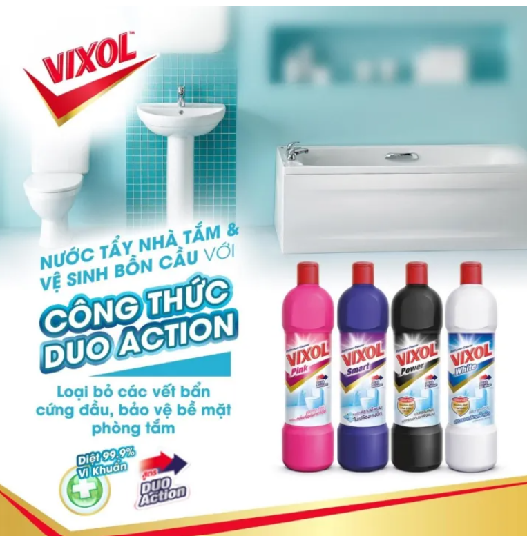 Nước tẩy toilet Vixol Oxy Thái Lan 700ml