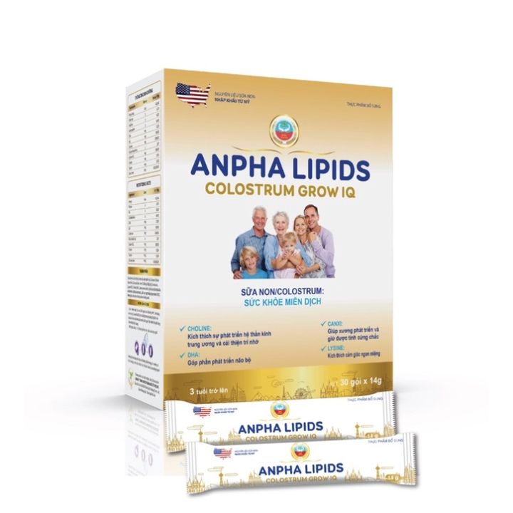 Sữa non Anpha Lipids Colostrum hộp giấy 30 gói