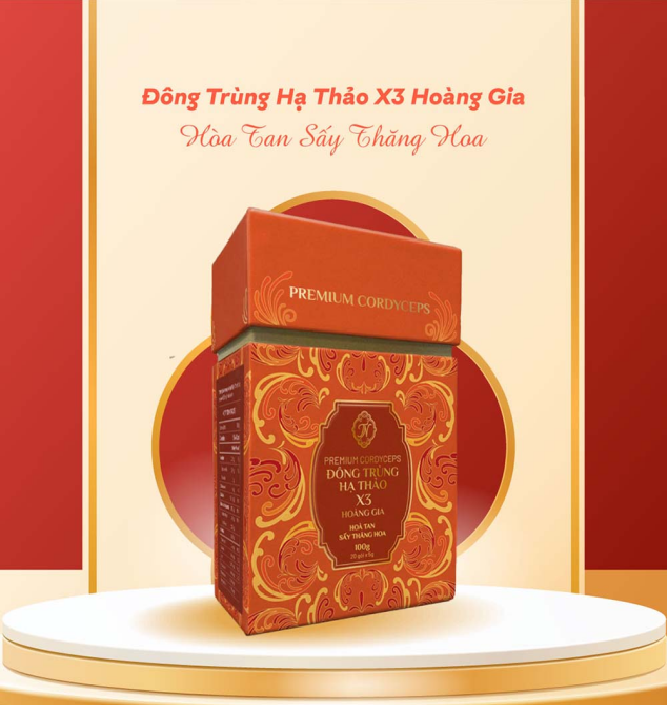 Đông Trùng Hạ Thảo X3 Hoàng Gia(20 gói)